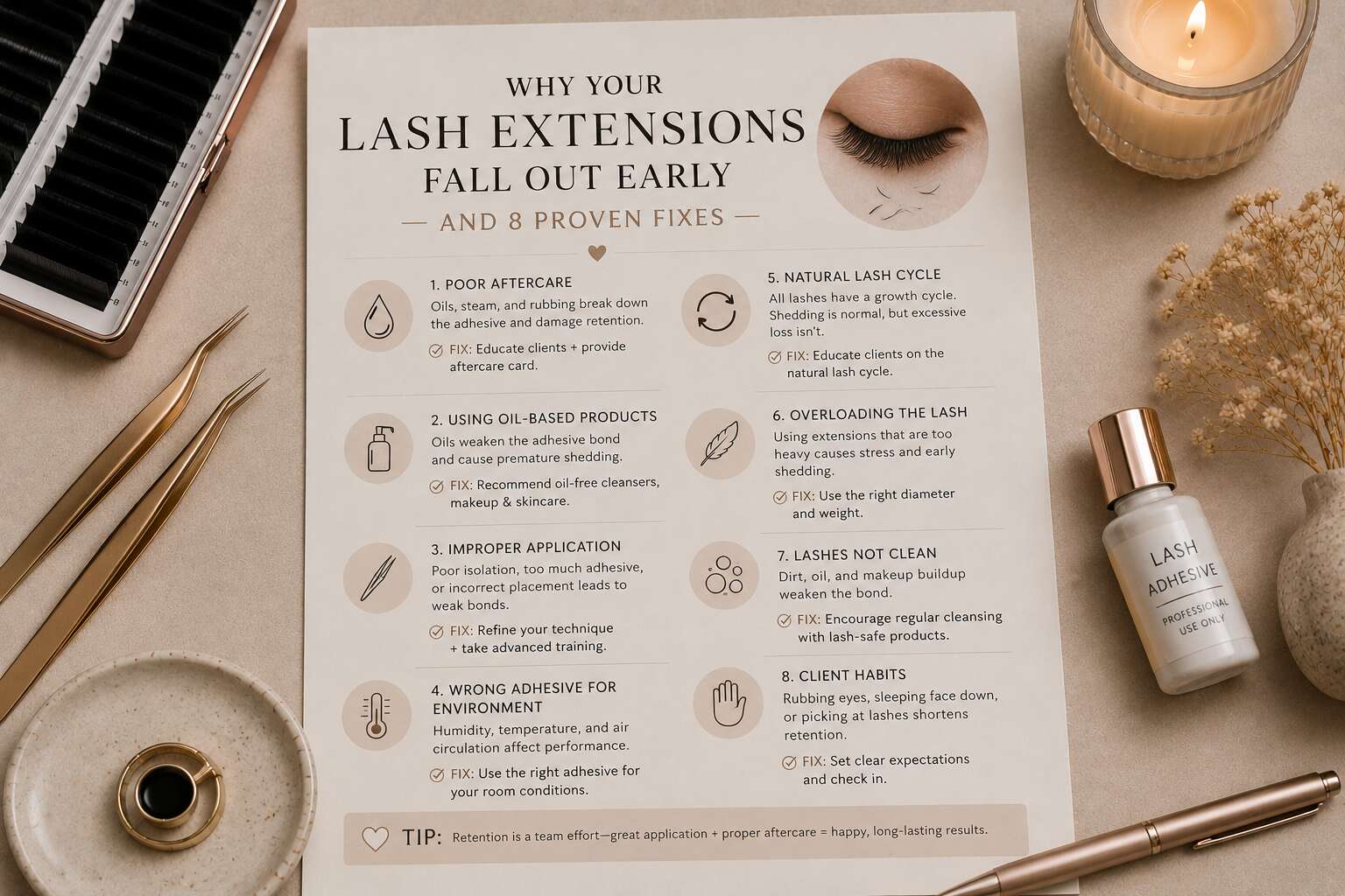 Why your lash extensions fall out early — and 8 proven fixes